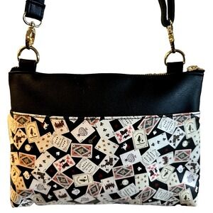 Alice on Wednesday Frame Shoulder Bag Clear Window Black Playing Cards Key Charm